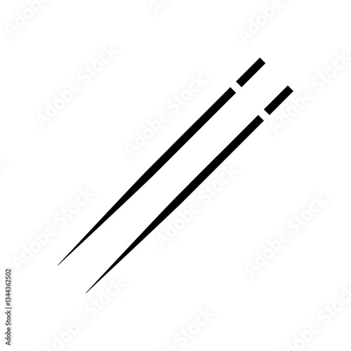 chopsticks titanium ultralight glyph icon vector illustration