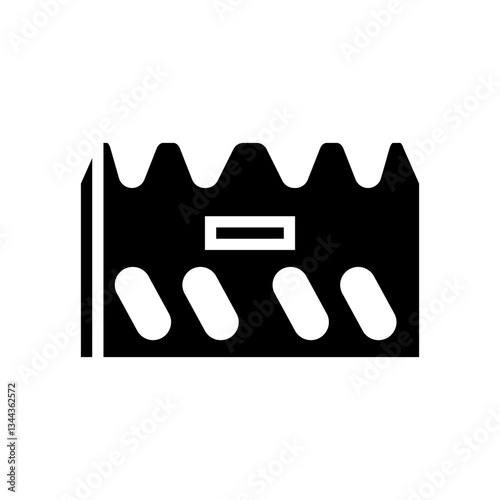 windscreens for stoves titanium glyph icon vector illustration
