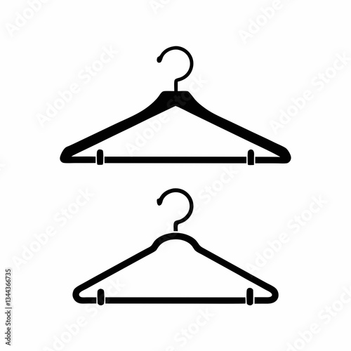 Simple Clothing Hanger Vector Art.