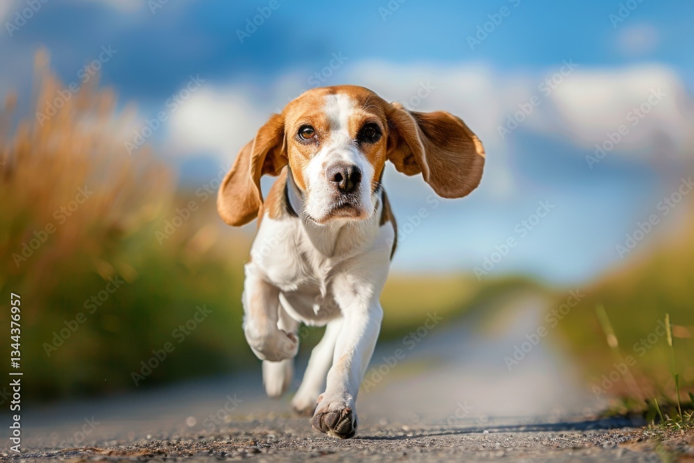Excited Beagle Embracing the Wind Excited Beagle Embracing the Wind
