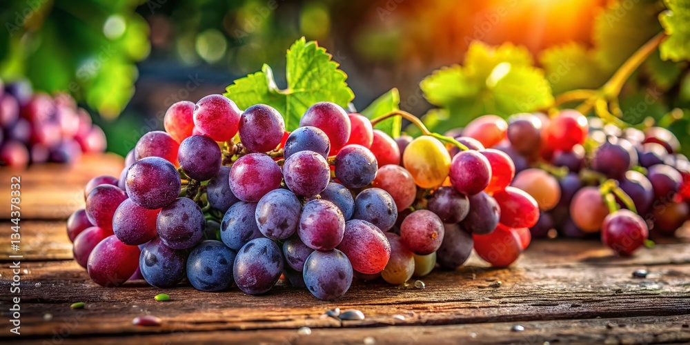 Slow Motion Grapes on Table: Lush Vineyard Harvest Scene, Multiple Angles Slow Motion Grapes on Table: Lush Vineyard Harvest Scene, Multiple Angles