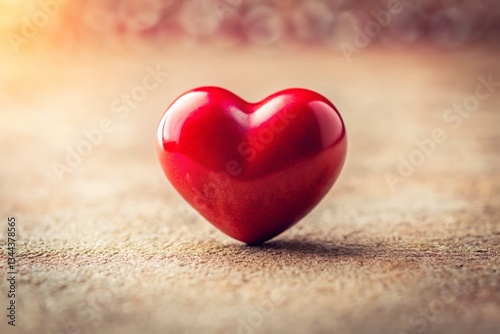 Small Red Heart Valentine's Day Decoration - Vertical Background