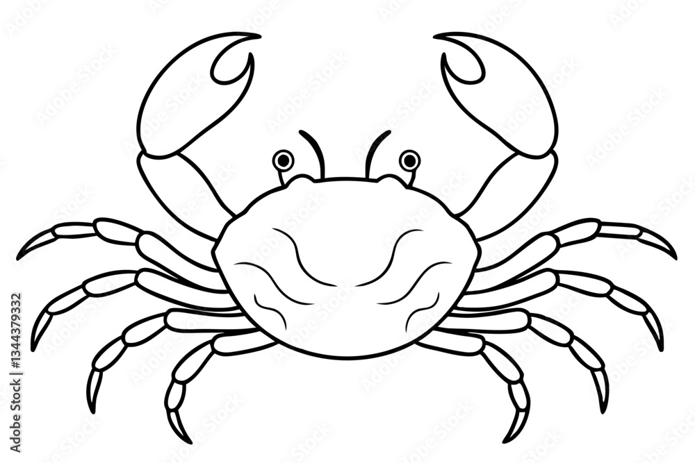 crab line art silhouette vector illustration crab line art silhouette vector illustration