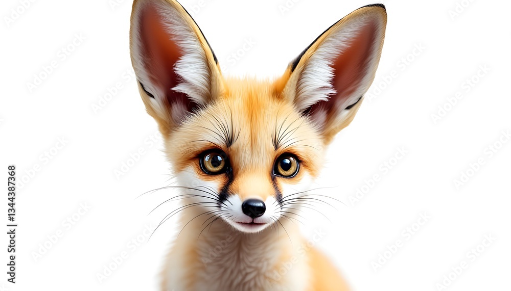 Fototapeta premium Adorable Fennec Fox Portrait Cute Wildlife Image