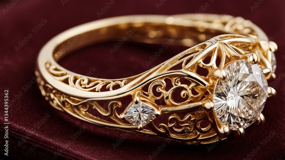 Naklejka premium Gold ring