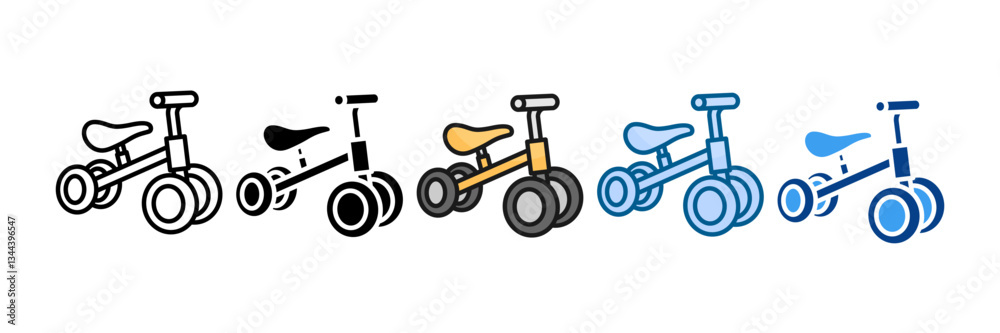 Balance Bike Icon Set Multiple Style Collection Balance Bike Icon Set Multiple Style Collection