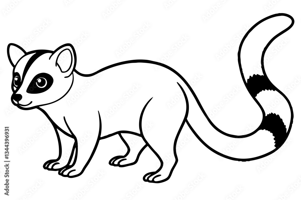 Fototapeta premium Sleek Ringtail Art