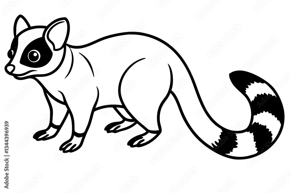 Fototapeta premium Sleek Ringtail Art