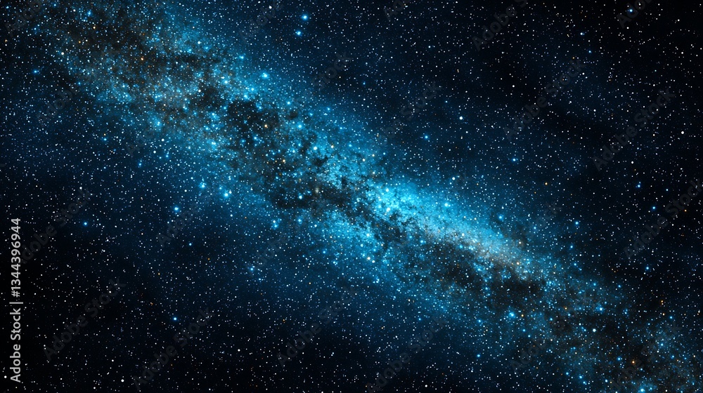 Fototapeta premium Milky Way stretches across night sky. Used for astronomy studies or science projects