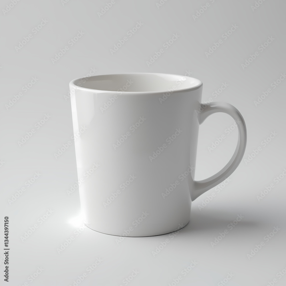 Obraz premium Plain White Coffee Mug on White Background