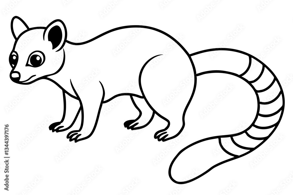 Obraz premium Sleek Ringtail Art