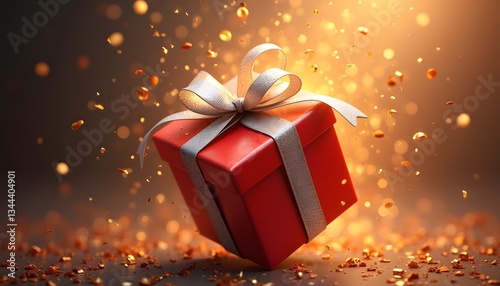 Festive Gift Box with Sparkling Celebration Lights