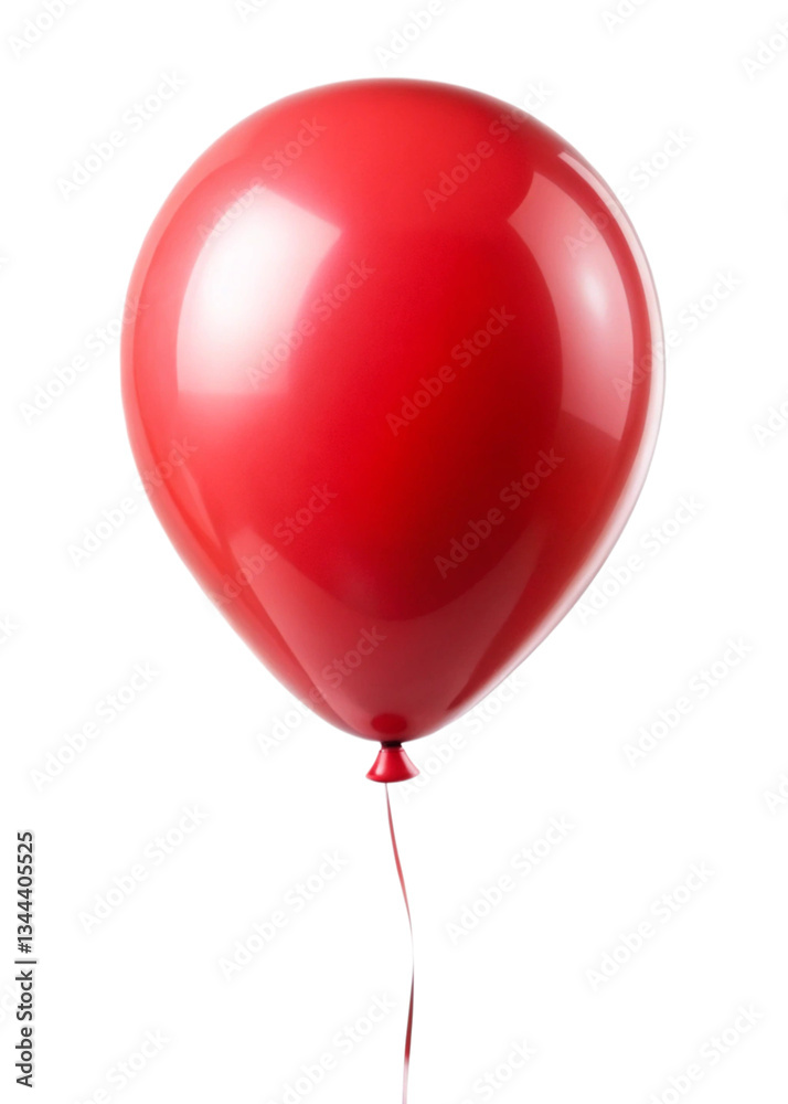 A single red balloon isolated on a black background A single red balloon isolated on a black background