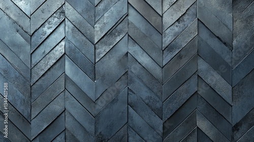 The background of this image features a silver block design made from polished, herringbone, bullion tiles, stacked and arranged behind a wall of 3D, glossy mosaic tiles, produced using 3D rendering