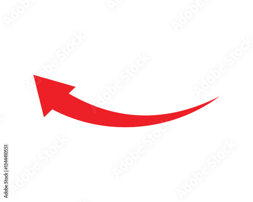 curve arrow icon. flat style. arrow icon for your web site design, logo, app, UI. arrow indicated the direction symbol. curved arrow sign