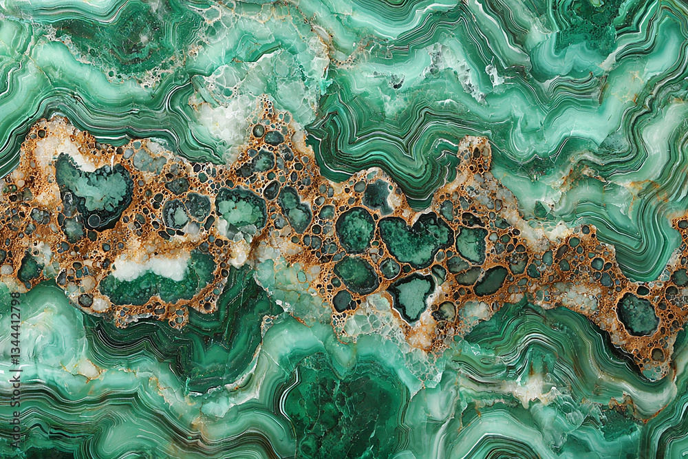A swirling liquid green marble pattern creating a mesme