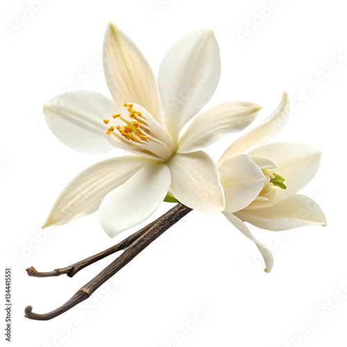 Vanilla Flower  Bean HighRes Stock Image