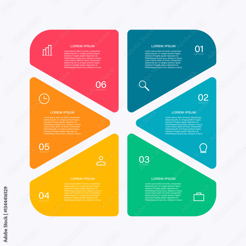6 Steps Diagram With Space For Text. Marketing And Business Infographics 6 Steps Diagram With Space For Text. Marketing And Business Infographics