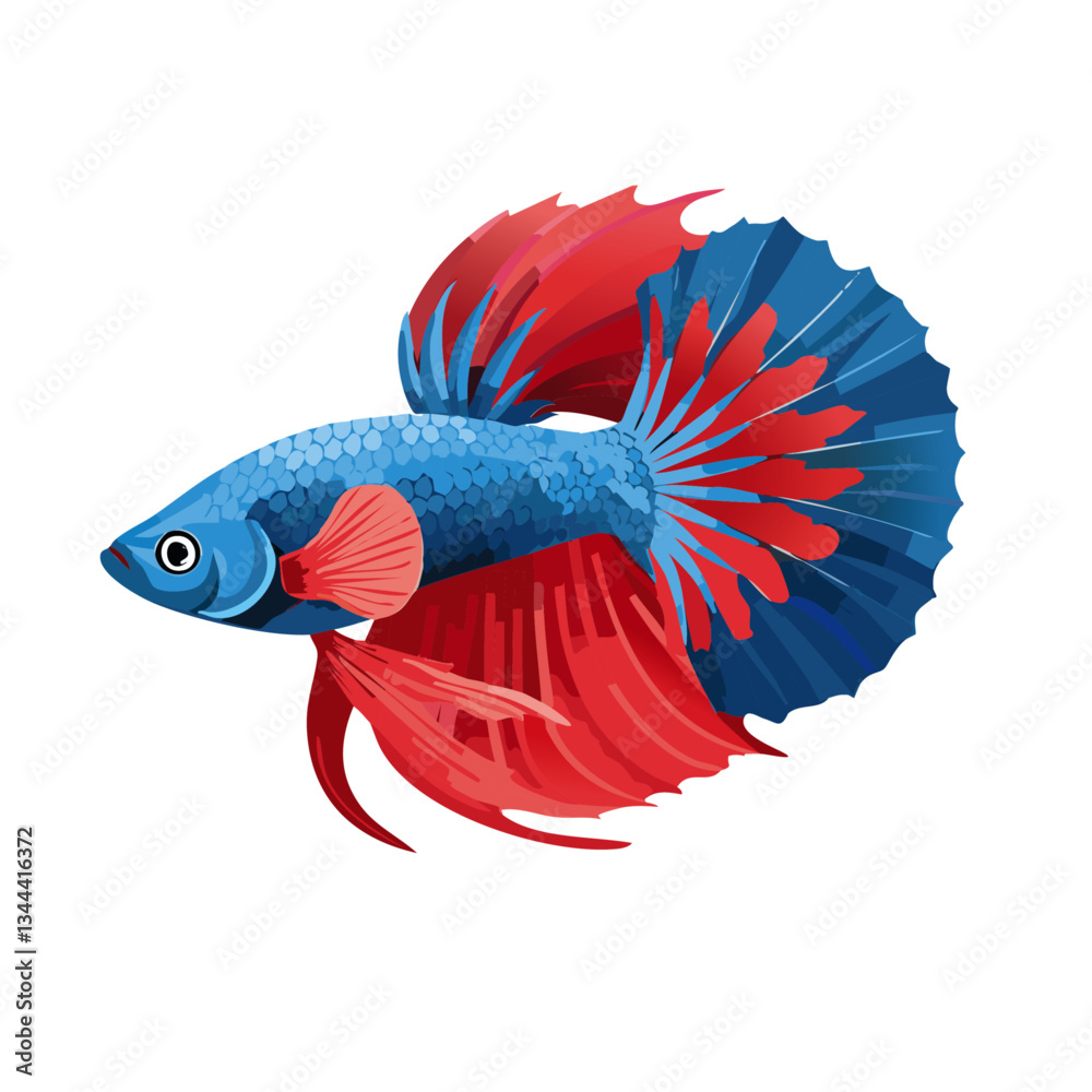 Siamese fighting fish icon vector design
