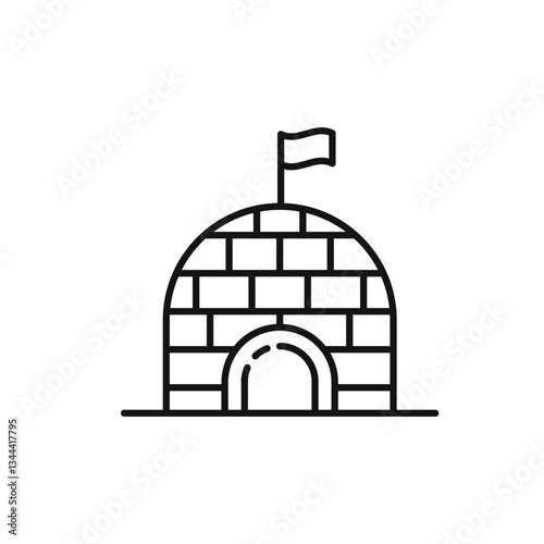 Igloo icon isolated. simple vector icon on white background