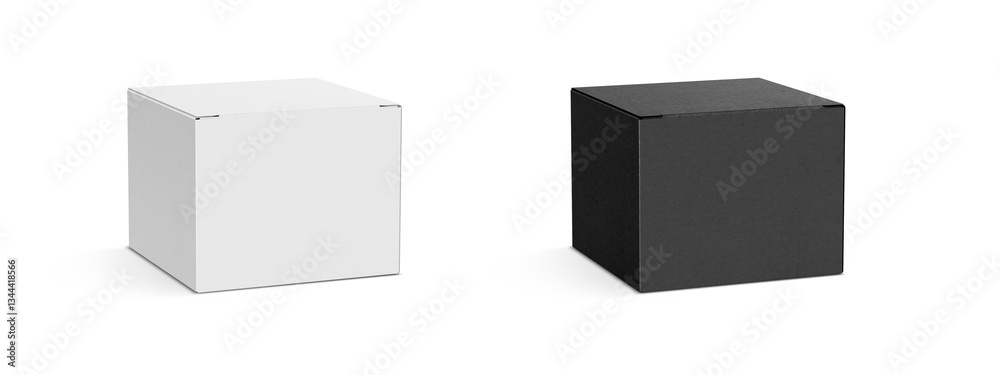 Paper Cardboard Box Mockup Isolated on Background. 3D Rendering Paper Cardboard Box Mockup Isolated on Background. 3D Rendering