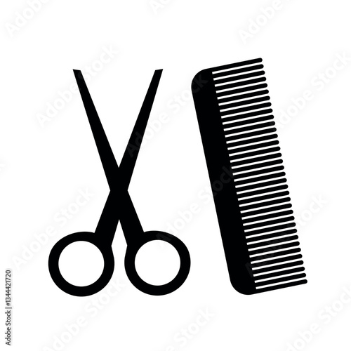 scissors and comb