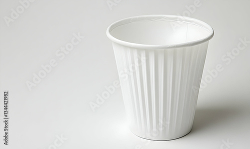 Wallpaper Mural Isolated White Paper Cup: Clean Surface for Mockups and Product Displays Torontodigital.ca
