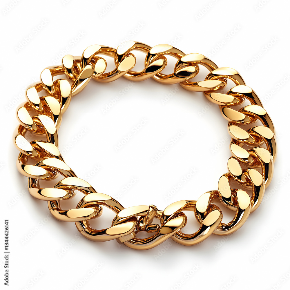 Obraz premium gold chain, golden chain isolated