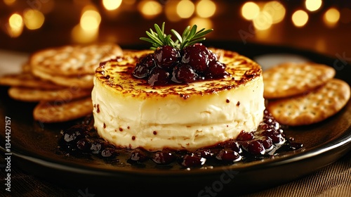 Baked Brie with Cranberry Sauce and Crackers: A Festive Appetizer