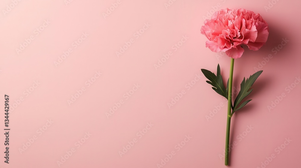 Pale peach carnation next to a simple sketchpad, minimal and elegant, creating a soft, creative scene Pale peach carnation next to a simple sketchpad, minimal and elegant, creating a soft, creative scene