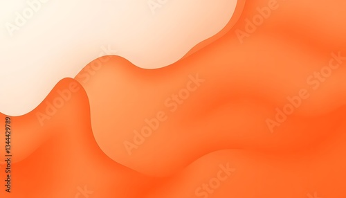 Abstract Orange Wave Background