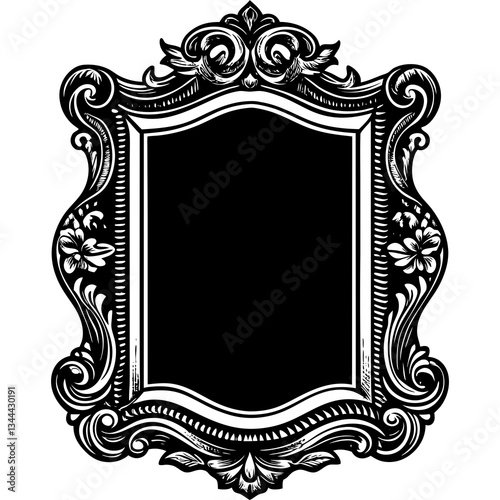 vintage frame on black