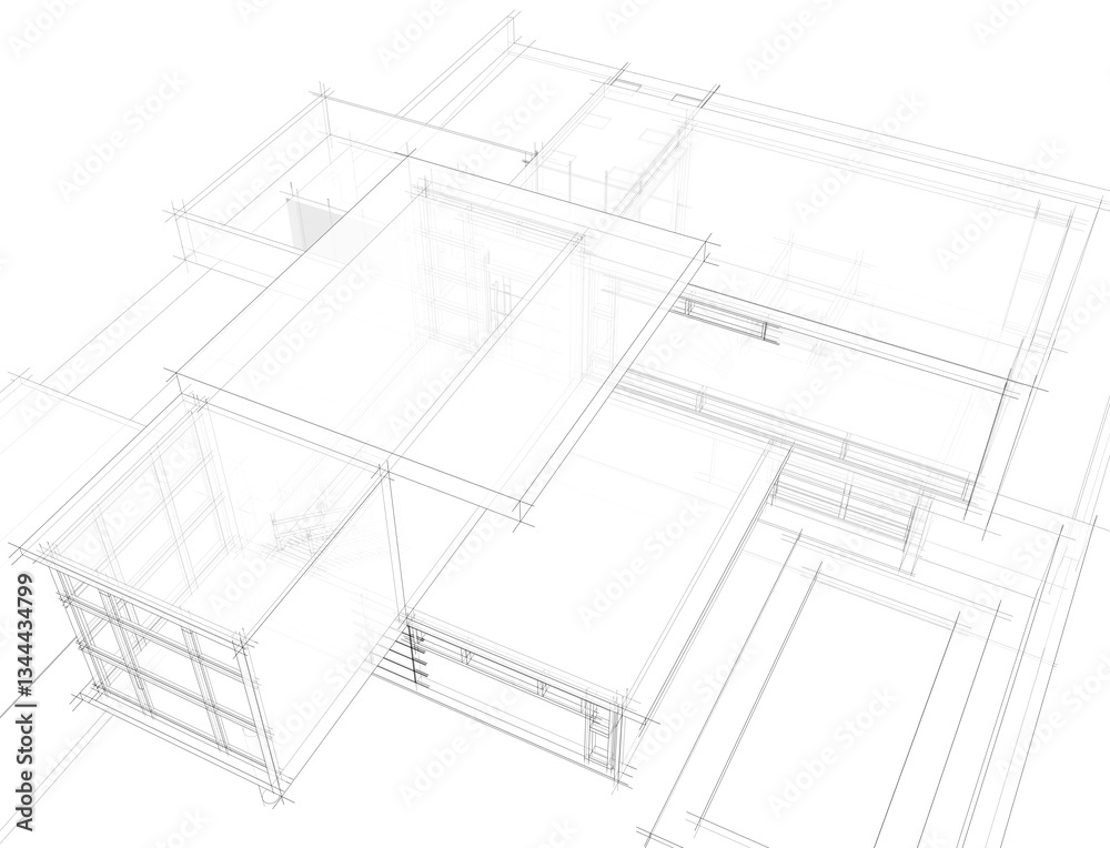 sketch of building 3d rendering sketch of building 3d rendering