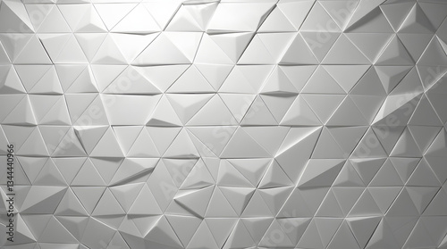 A geometric pattern of polygons in monochrome tones, creating depth and dimension.