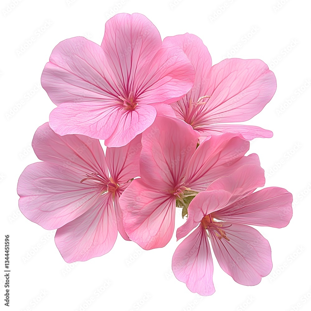 Fototapeta premium geranium flower, geranium flowers isolated on white background