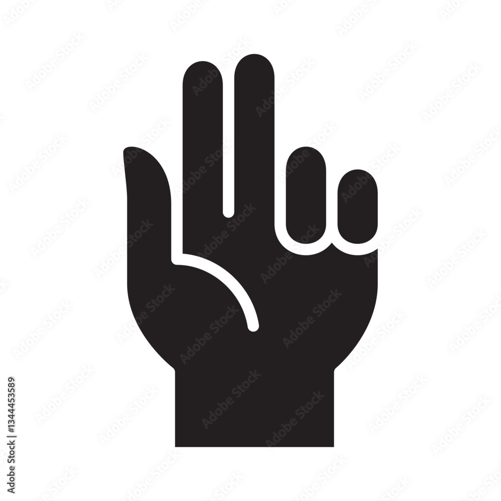 Two finger icon. Number two finger hand sign. Peace symbol. Two finger icon. Number two finger hand sign. Peace symbol.