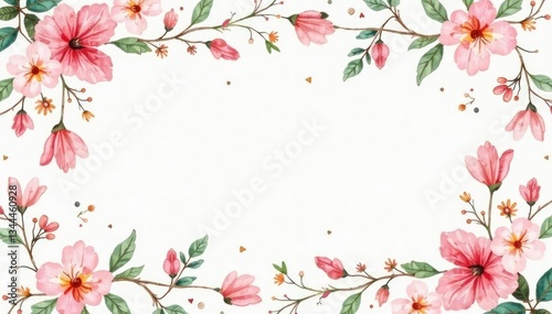 Delicate watercolor floral pattern, soft pastel hues, small blooms , light, blooms, summer