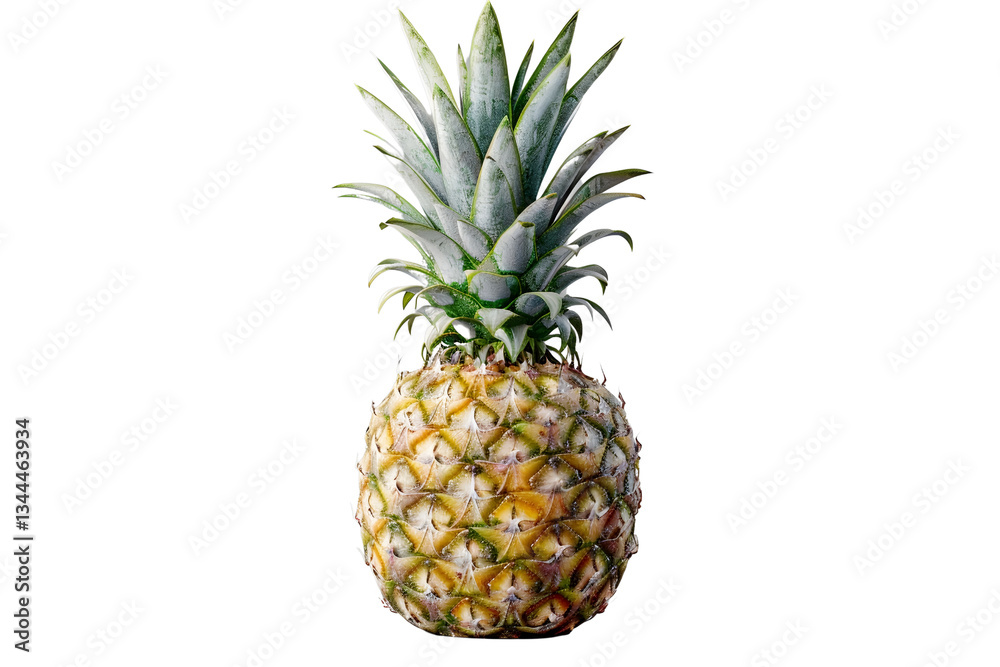 Fresh and Juicy Pineapple Isolated on White Background for Display Fresh and Juicy Pineapple Isolated on White Background for Display
