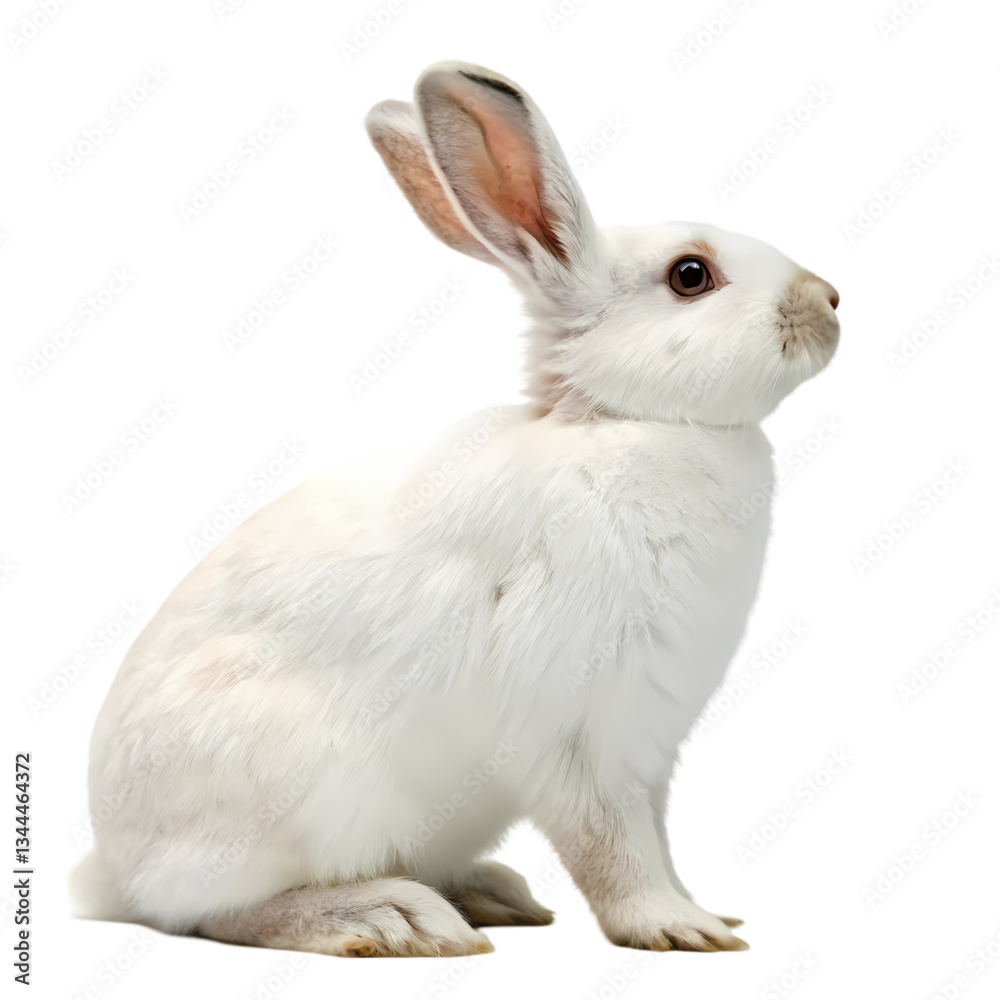 Obraz premium White Rabbit: Cute Bunny Image