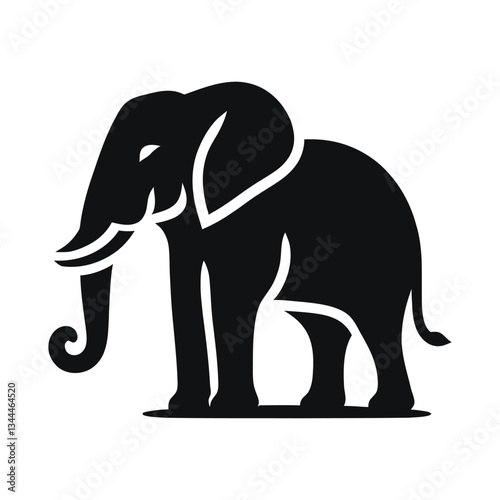 elephant vector silhouette logo illustration