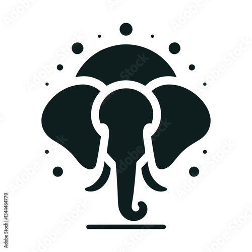 elephant vector silhouette logo illustration