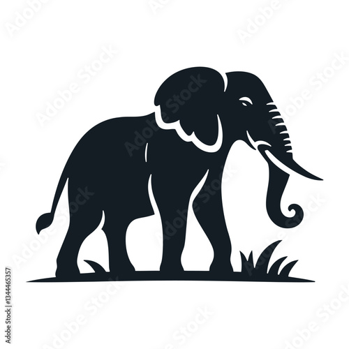 elephant vector silhouette logo illustration