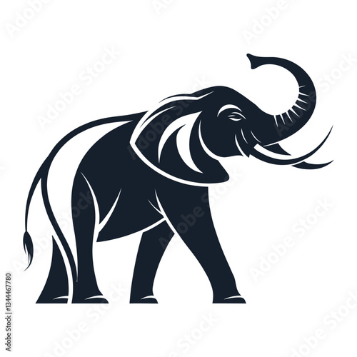 elephant vector silhouette logo illustration