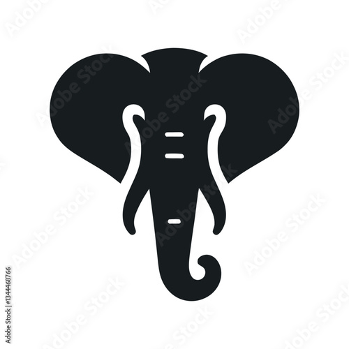 elephant vector silhouette logo illustration