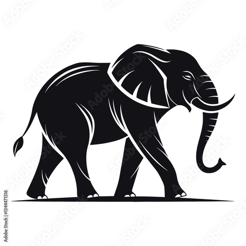 elephant vector silhouette logo illustration