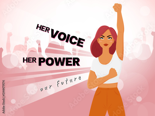 The poster showcases the power and rights of women.