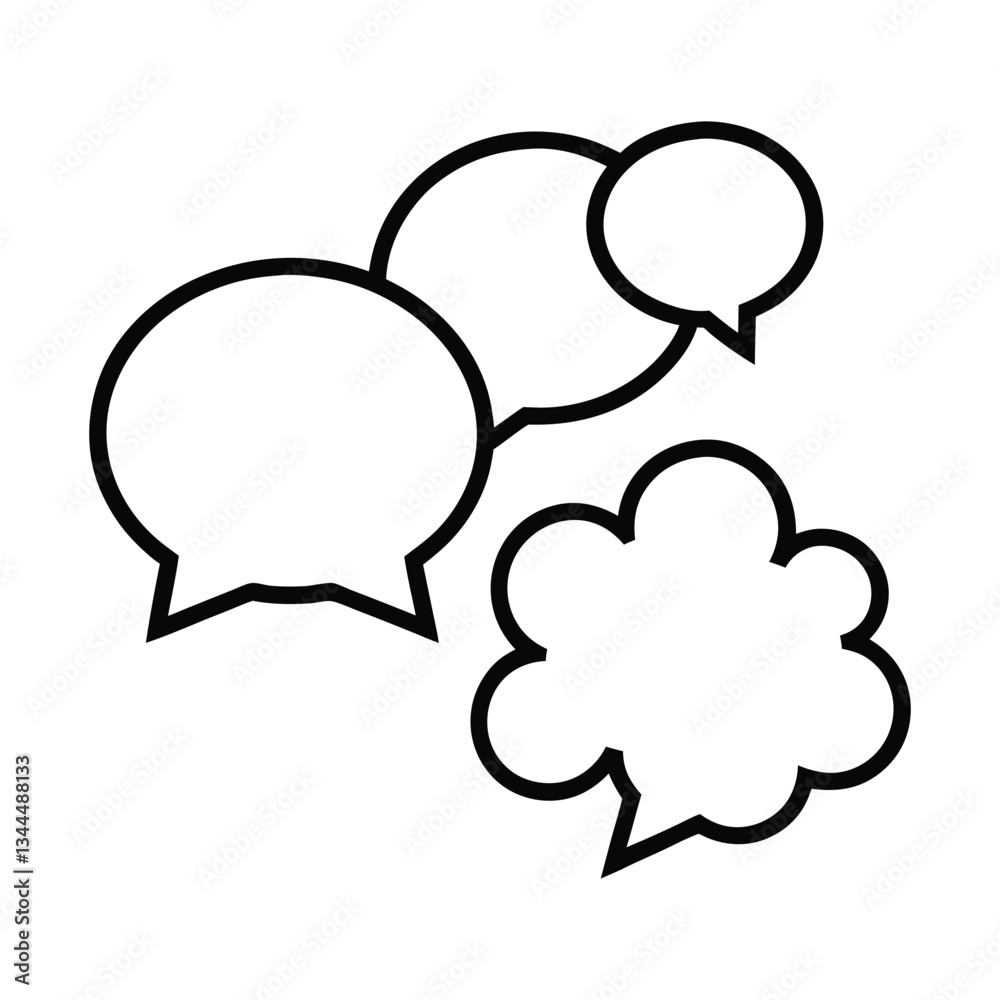 Speech Bubble coloring page white background Speech Bubble coloring page white background
