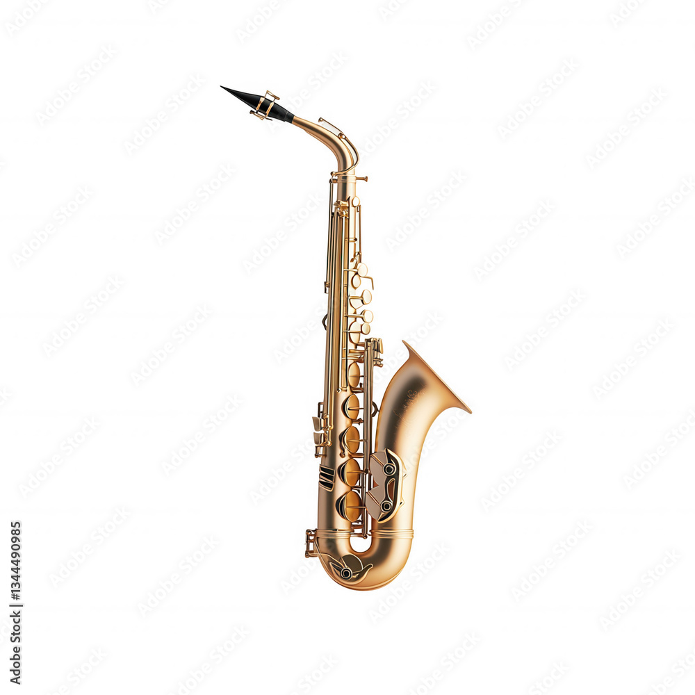 Obraz premium Saxophone performance music studio musical instrument acoustic environment close-up view jazz concept on transparent background