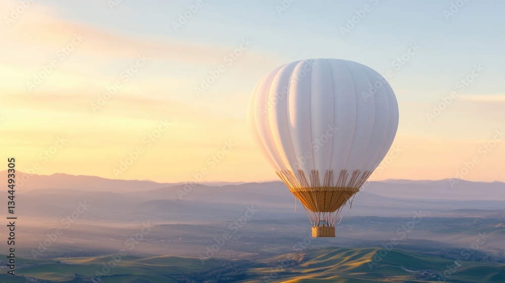 Obraz premium Hot air balloon sunrise view