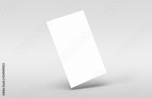 Obraz na płótnie Business card mockup, template, copy space concept. Blank name card isolated on gray background, for mock up, front view layout. w salonie